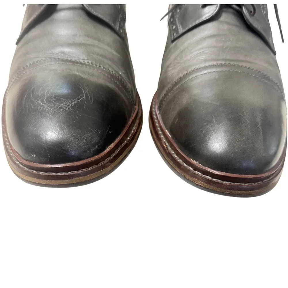 Cole Haan Men's Oxford Shoes 13 M Driftwood Gray Leather Cap‎ Toe C25400 Good